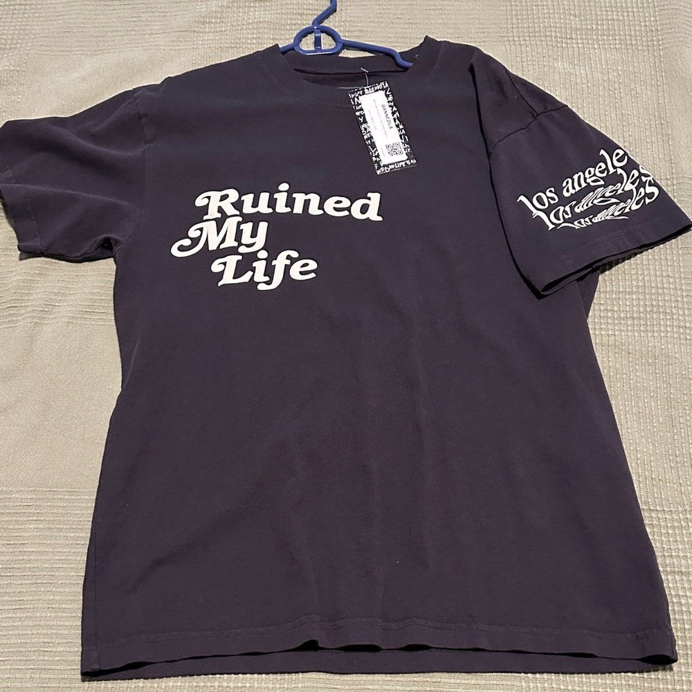 BannedLA Men's Navy Blue Graphic T-Shirt